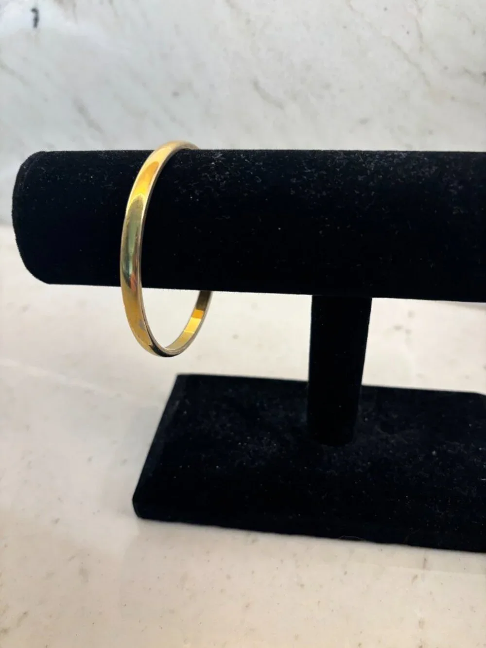 Vintage Monet 1980's Classic Gold Tone Thin Minimalist Bangle Bracelet